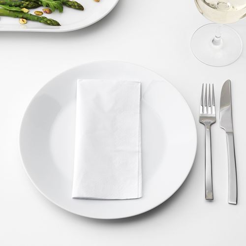 IKEA - FANTASTISK, paper napkin, white, 40x40 cm