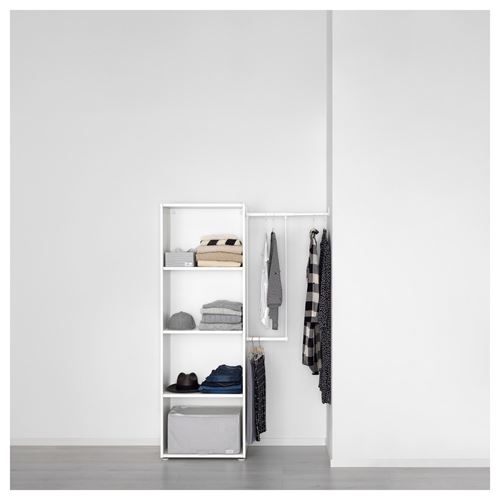 IKEA - PLATSA/FONNES, PLATSA wardrobe, white, 95-120x42x181 cm