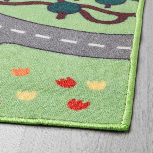 IKEA - STADSDEL, çocuk halısı, çok renkli, 130x133 cm