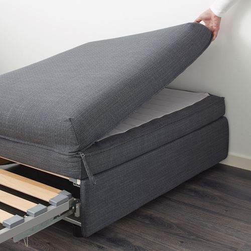 IKEA - VALLENTUNA, cover for seating unit with bed, hillared dark grey