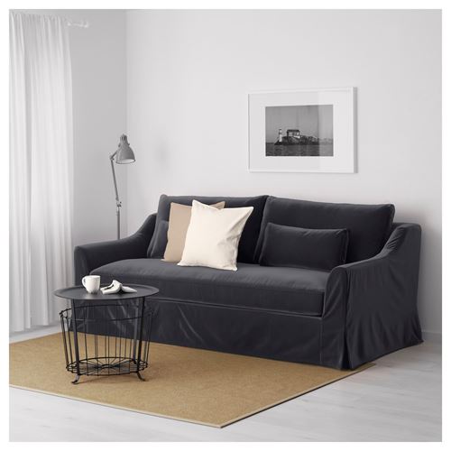 IKEA - FARLÖV, 3'lü kanepe, djuparp koyu gri