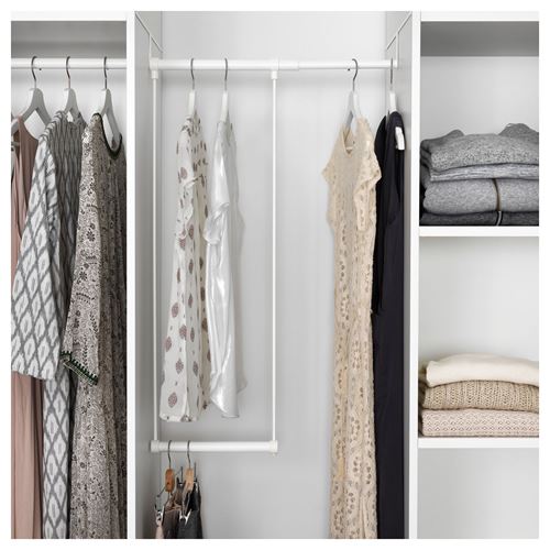 IKEA - LATTHET, hanger unit, white, 35-60x55 cm