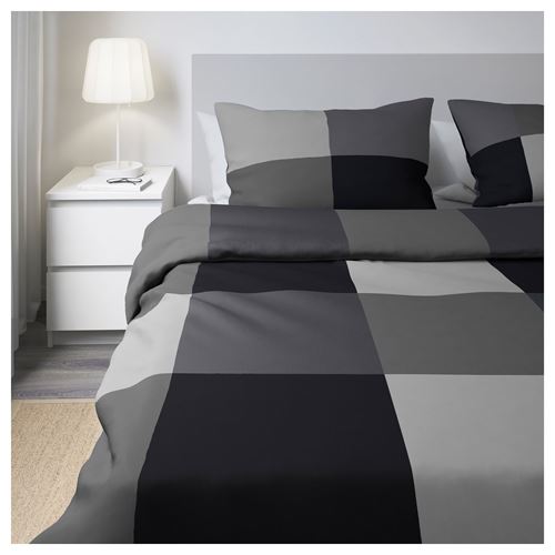 IKEA - BRUNKRISSLA, pillowcase, black, 50x60 cm