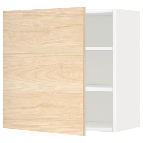 IKEA - METOD, kitchen wall cabinet, ASKERSUND light ash effect, 60x60 cm