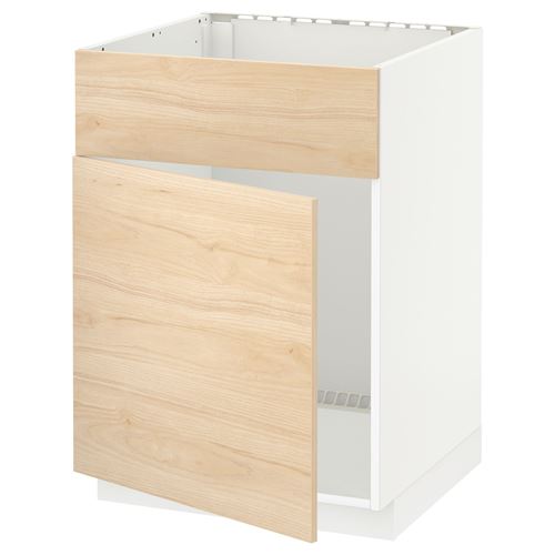 IKEA - METOD, sink cabinet, ASKERSUND light ash effect, 60x60 cm