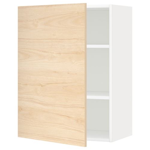 IKEA - METOD, kitchen wall cabinet, ASKERSUND light ash effect, 60x80 cm