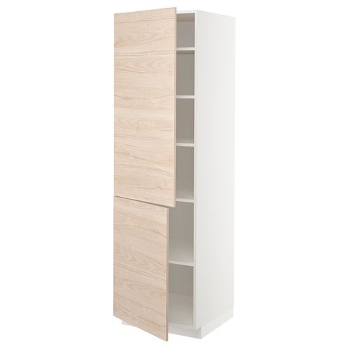 IKEA - METOD, kitchen high cabinet, ASKERSUND light ash effect, 60x60x200 cm