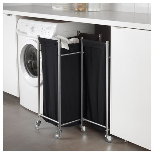 IKEA - GRUNDTAL, çamaşır sepeti, siyah, 70 lt