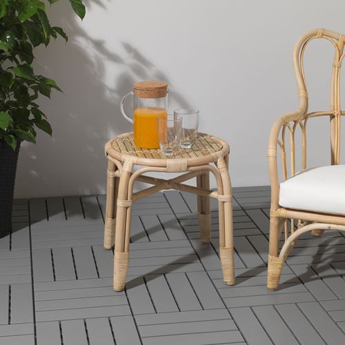 MASTHOLMEN, sehpa, rattan, 42x42 cm