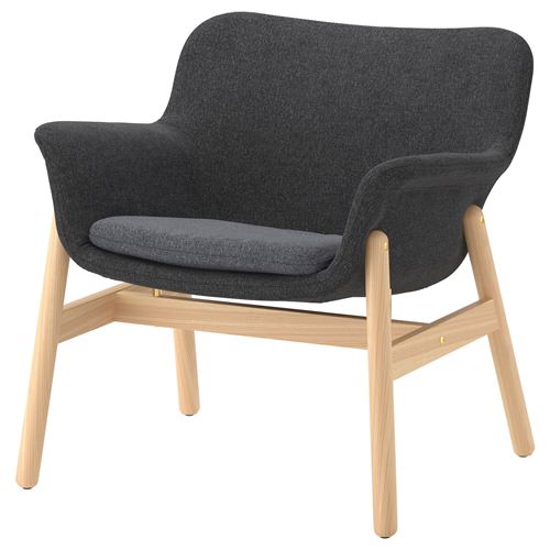 IKEA - VEDBO, wing chair, gunnared dark grey