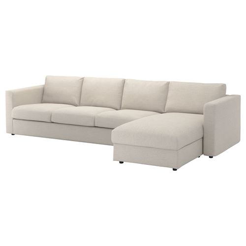 IKEA - VIMLE, 3-seat sofa and chaise longue, Gunnared beige