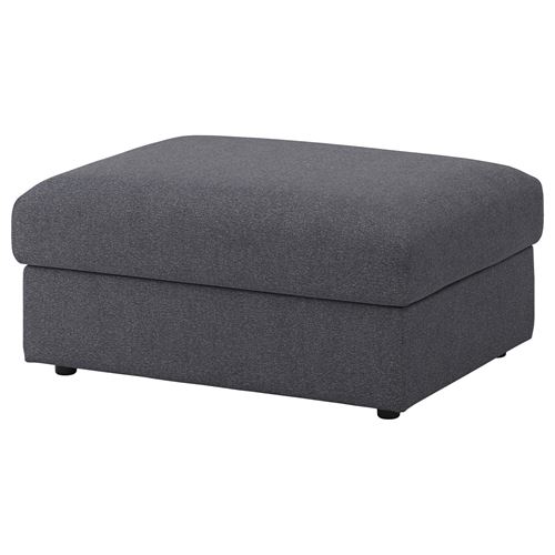 IKEA - VIMLE, pouffe with storage, Gunnared medium grey