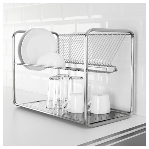 IKEA - ORDNING, dish drainer, stainless steel, 27x50 cm