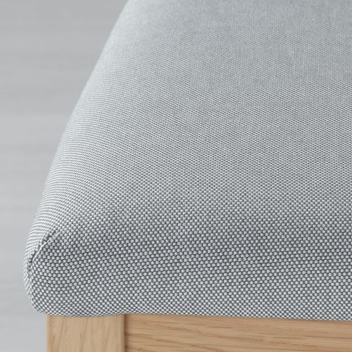 IKEA - EKEDALEN, upholstered wooden chair, oak/Orrsta light grey