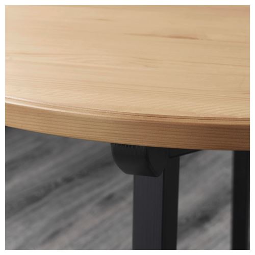 IKEA - GAMLARED/LERHAMN, mutfak masası takımı, açık antika vernik-venge-Vittaryd bej, 2 sandalyeli