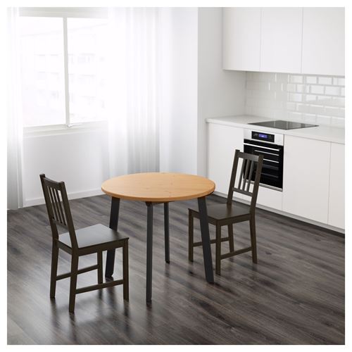 IKEA - GAMLARED, yuvarlak mutfak masası, renksiz, 2-4 kişilik