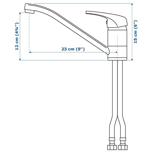 IKEA - SUNDSVIK, sink tap, chrome-plated, 15 cm