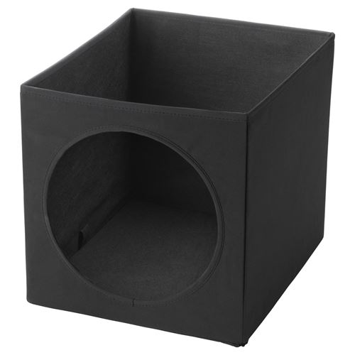 IKEA - LURVIG, cat house, black, 33x38x33 cm