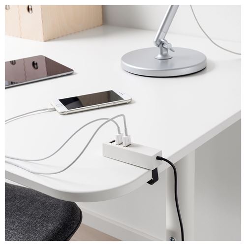 IKEA - LÖRBY, USB charger, white