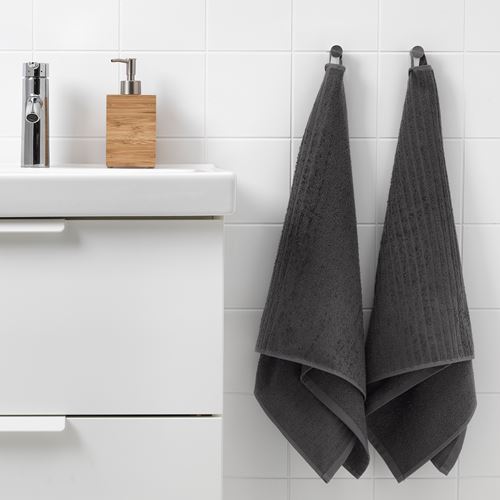 IKEA - VAGSJÖN, hand towel, dark grey