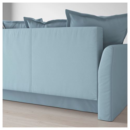 IKEA - HOLMSUND, 3-seat sofa-bed, orssta light blue