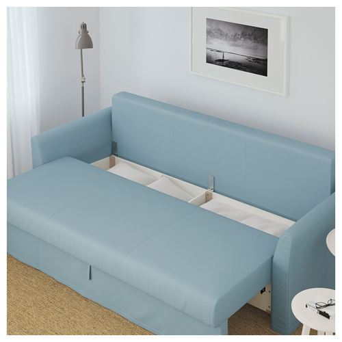 IKEA - HOLMSUND, 3-seat sofa-bed, orssta light blue