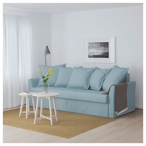 IKEA - HOLMSUND, 3-seat sofa-bed, orssta light blue