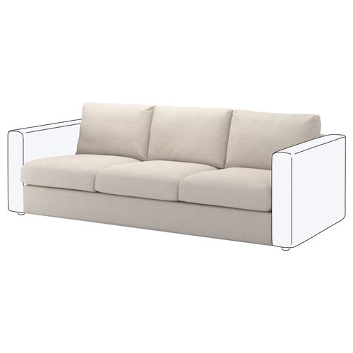 IKEA - VIMLE, cover for 3-seat section, Gunnared beige