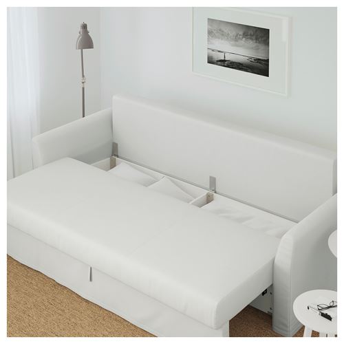 IKEA - HOLMSUND, 3-seat sofa-bed, orssta light white/grey