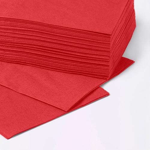 IKEA - FANTASTISK, paper napkin, red, 24x24 cm