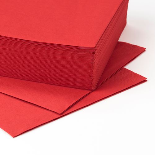 IKEA - FANTASTISK, paper napkin, red, 40x40 cm