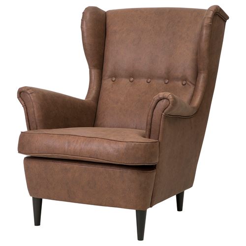 IKEA - STRANDMON, berjer, jarstad kahverengi