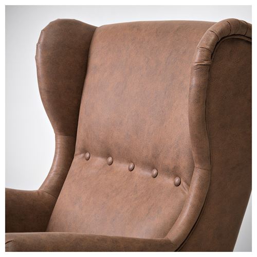 IKEA - STRANDMON, berjer, jarstad kahverengi