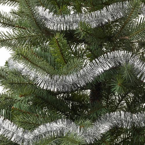 IKEA - VINTERFINT, tree ornament, silver-colour, 6 m