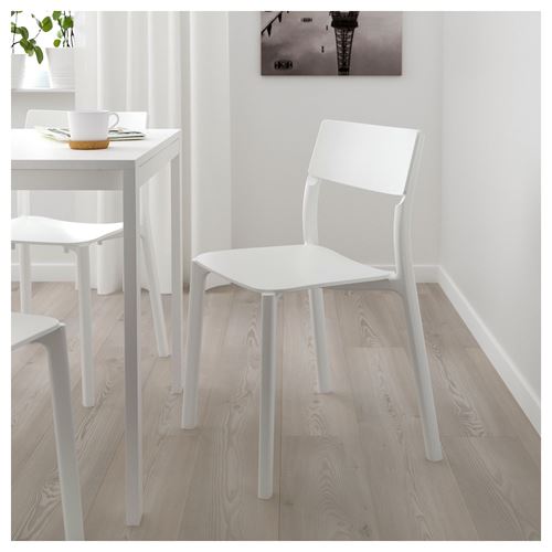 IKEA - VANGSTA/JANINGE, kitchen table set, white, 6 chairs