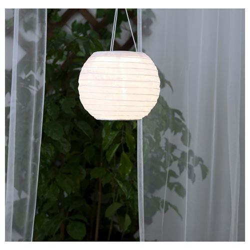 IKEA - SOLVINDEN, LED solar-powered lighting, white, 22 cm