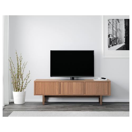 IKEA - STOCKHOLM, tv bench, walnut veneer, 160x40 cm