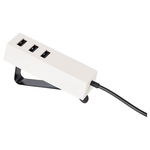 IKEA - LÖRBY, USB charger, white