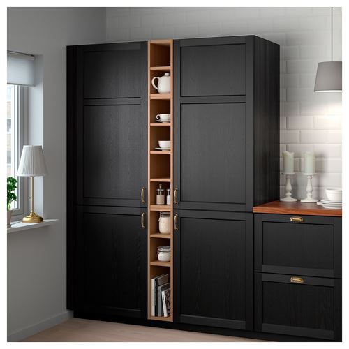 IKEA - VADHOLMA, açık mutfak dolabı, kahverengi-dişbudak, 20x37x80 cm