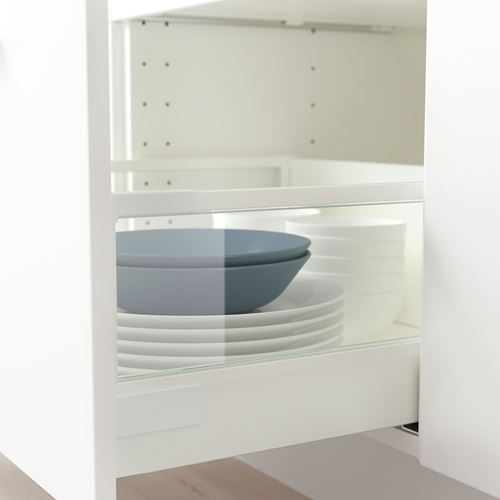 IKEA - MAXIMERA, add-on side for drawer, glass, 60 cm