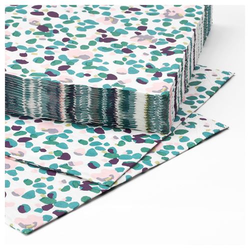 IKEA - TACKSAMHET, patterned napkin, multicolour, 33x33 cm