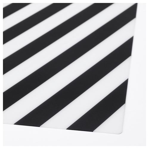 IKEA - PIPIG, amerikan servis, çizgili-siyah-beyaz, 37x37 cm