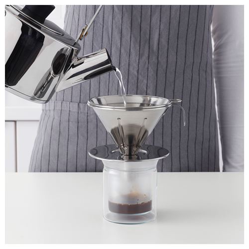 IKEA - ÖVERST, filter coffee set, stainless steel