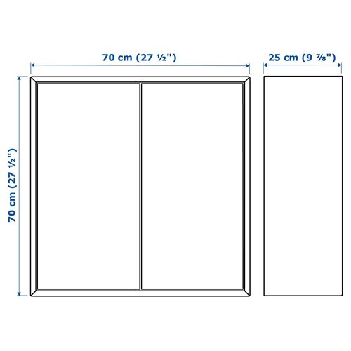 IKEA - EKET, cabinet with door, white, 70x25x70 cm