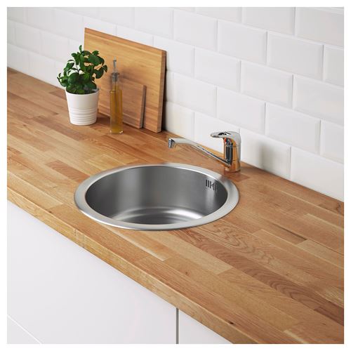 IKEA - BOHOLMEN/LILLVIKEN, single-bowl insert sink, stainless steel, 45x15 cm