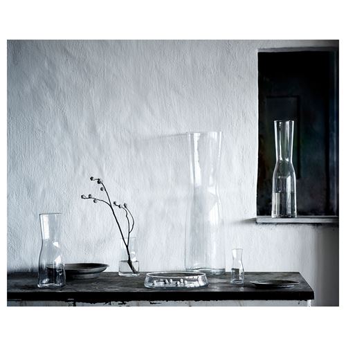 IKEA - TIDVATTEN, glass vase, transparent glass, 15 cm