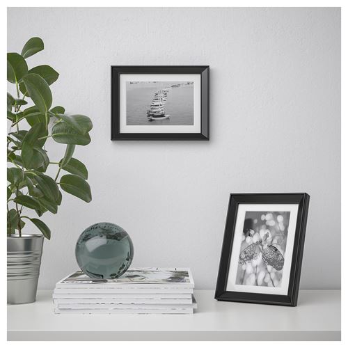 IKEA - KNOPPANG, black frame, black, 13x18 cm