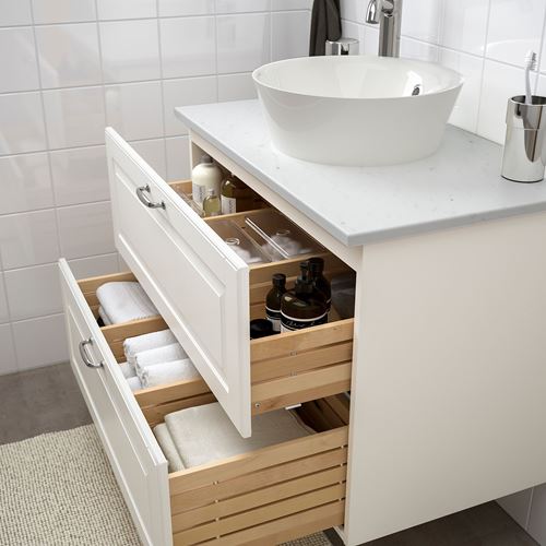 IKEA - GODMORGON/TOLKEN/KATTEVIK, wash-basin and cabinet, white, 82x49x75 cm