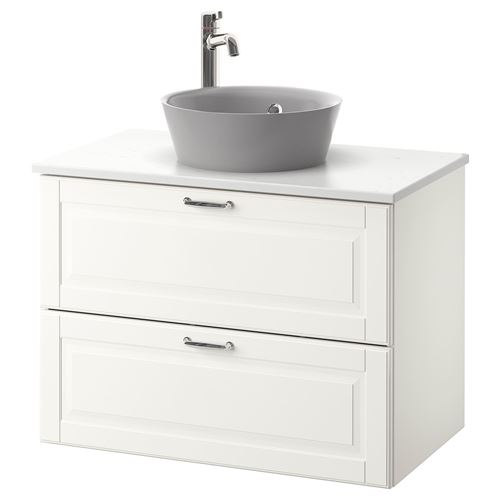 IKEA - GODMORGON/TOLKEN/KATTEVIK, wash-basin and cabinet, white, 82x49x75 cm