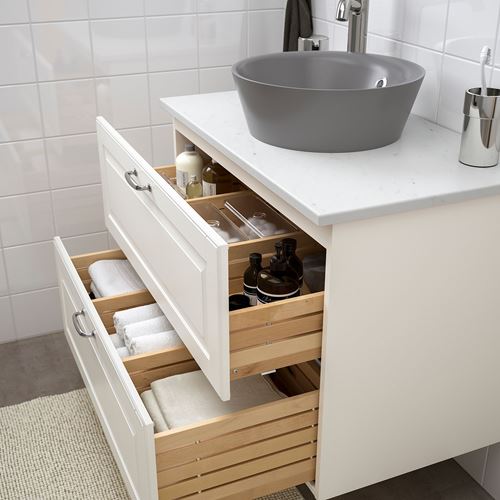 IKEA - GODMORGON/TOLKEN/KATTEVIK, wash-basin and cabinet, white, 82x49x75 cm
